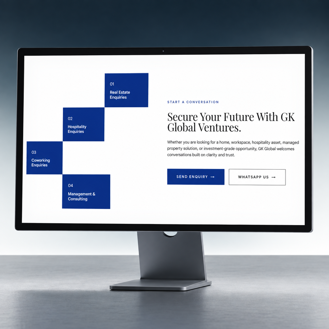 GK Global Ventures segmented enquiry and conversion interface